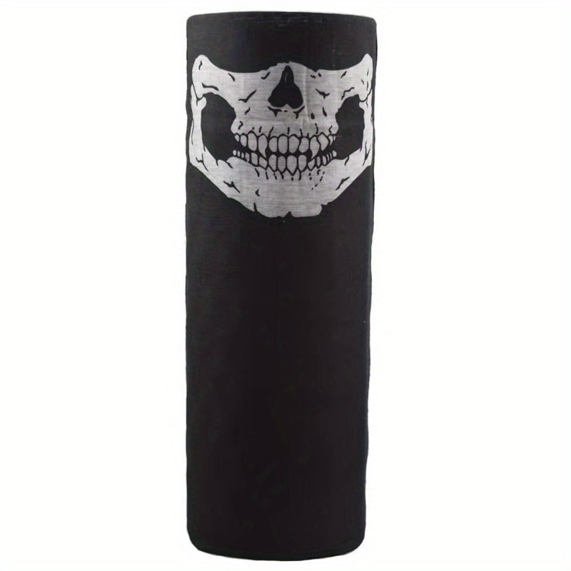 Skull Head Print Headscarf Hip Hop Mask Breathable Neck Gaiter Gothic Bandana