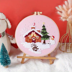 Christmas Embroidery Kit 3D Starter Merry Christmas Cross Stitch Kits