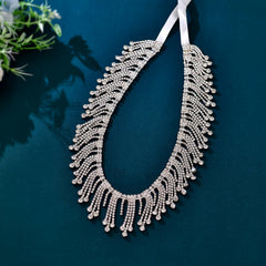 Silvery Tassel Belt Vintage Style Dress Waistband