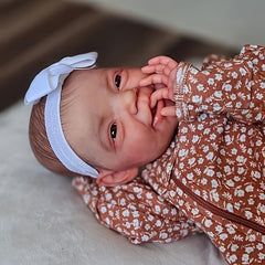 20 Inches Reborn Doll Soft Cloth Body Hand painted Hair Capillaries Visible