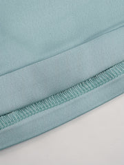Solid Casual Elastic Waist Wide Leg Summer Shorts With Pockets