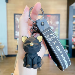 Resin Cat Keychain Cartoon Animal Bag Key Chain