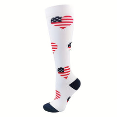 American Flag Calf Socks Knee High Compression Sports Stockings