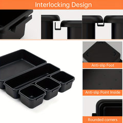 Tool Storage Box Organizer Tray Divider Set Desk Drawer Garage Organization