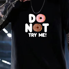 Men's Donut Graphic T-shirt Mid Stretch Tee Outdoor Clothing