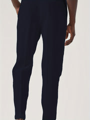 Men's Drawstring Tapered Trousers Solid Pants