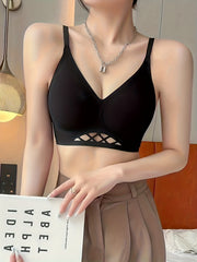 Wireless Push Up Bra Hollow Out Comfy & Breathable Women's Lingerie