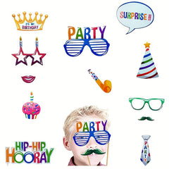 18pcs Birthday Photo Booth Props Kit For Party