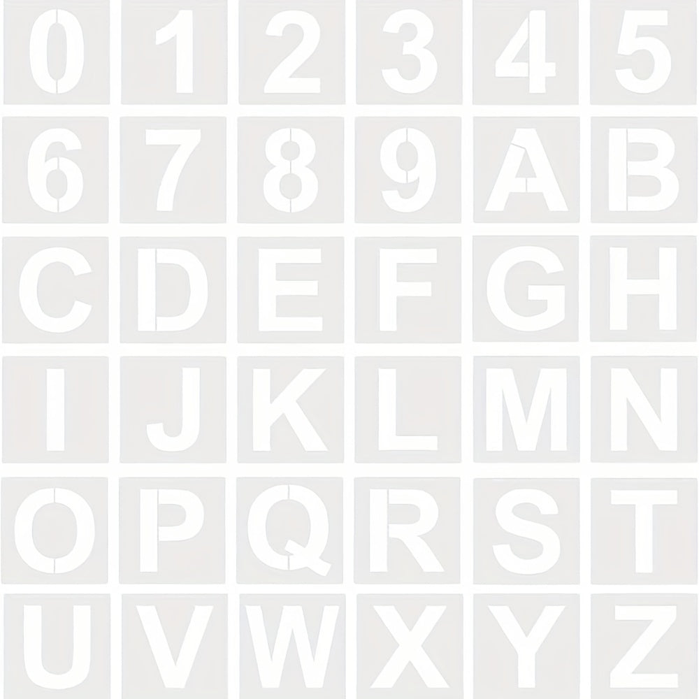 36pcs Letter Stencil Numbers Stencils Reusable Alphanumeric Painting Stencil
