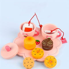 9 Piece Princess Tea Set for Little Girls' Pretend Tea Parties