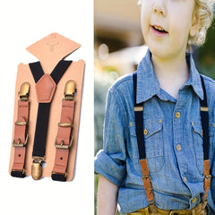 Boys Teen Casual Adjustable Y Shape Metal Clip Suspenders