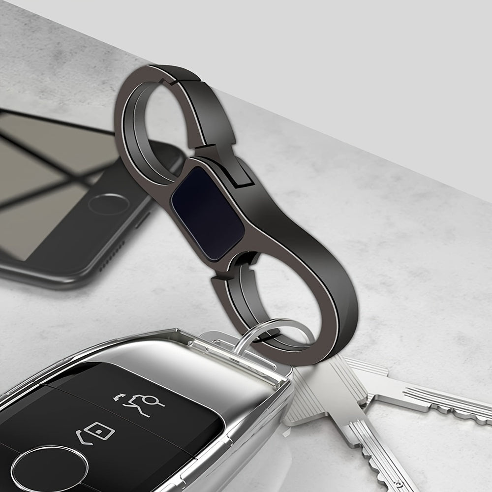 Heavy Duty Key Chain Quick Release Spring with 4 Key Rings