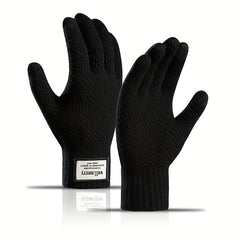 Winter Warm Knitted Gloves Thickened & Velvet Touch Screen Gloves