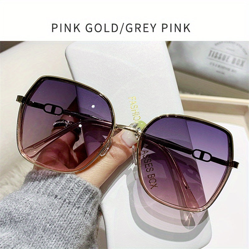 Large Polygon Sunglasses Glitter UV400 Sun Shades Glasses Women