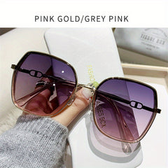 Large Polygon Sunglasses Glitter UV400 Sun Shades Glasses Women
