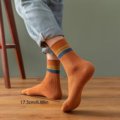 Men's Mid Calf Winter Socks, Anti-odor & Sweat-Absorbing, US7.5-9.5