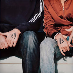 Triangle Couple Sisters Waterproof Tattoo Sticker