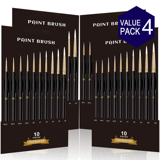 Detail Paint Brush Set for Acrylic Watercolor Model Painting - Ideal for Artists