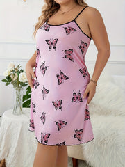 Butterfly Print Cami Sleep Dress