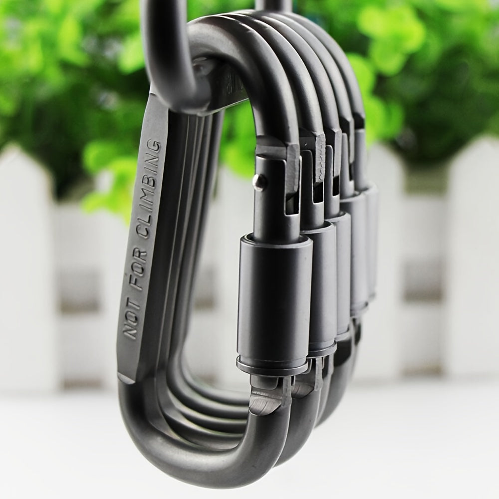 Outdoor Carabiner Aluminum D-ring Keychain for Camping