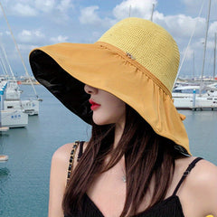 UPF 50 Sun Hat Wide Brim Mesh Sun Visor Women Beach Hats