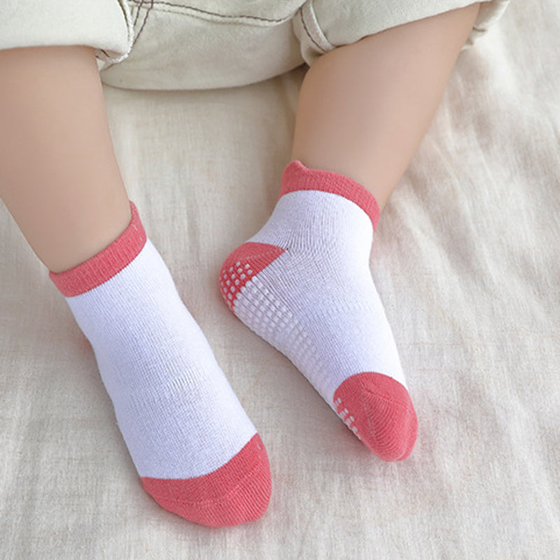 6pcs Baby Girls Anti Skid Socks, Safe & Comfortable