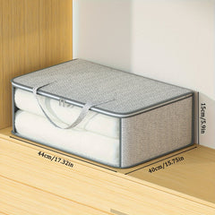 Large Capacity Storage Bag With Handles Portable Non-woven Fabric Clothes Organ