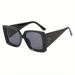 Square Sunglasses Rivet Decor Gradient Glasses UV400