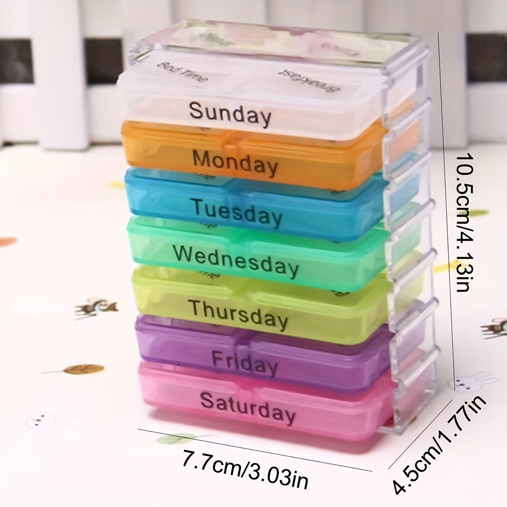 Weekly Pill Organizer 7 Pill Box Pill Case Portable Medicine Box