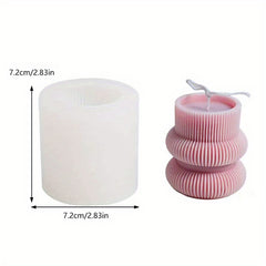 Geometric Stripe Cylindrical Silicone Mold DIY Aromatherapy Candle Mold