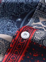 Retro Style Graphic Pattern Shirt Men's Casual Semi-Formal Button Up