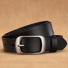 Men's Leather Belt Pin Buckle Casual Jeans Pants Waist Strap High Belt