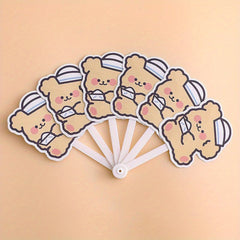 Summer Cartoon 6 Fold Fan for Students