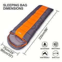Lightweight Envelope Sleeping Bag for Camping Hiking Travel Warm Cold Use 1kg