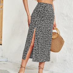 Ditsy Floral Print Maxi Skirt High Waist Summer Vacation Women's Clothing