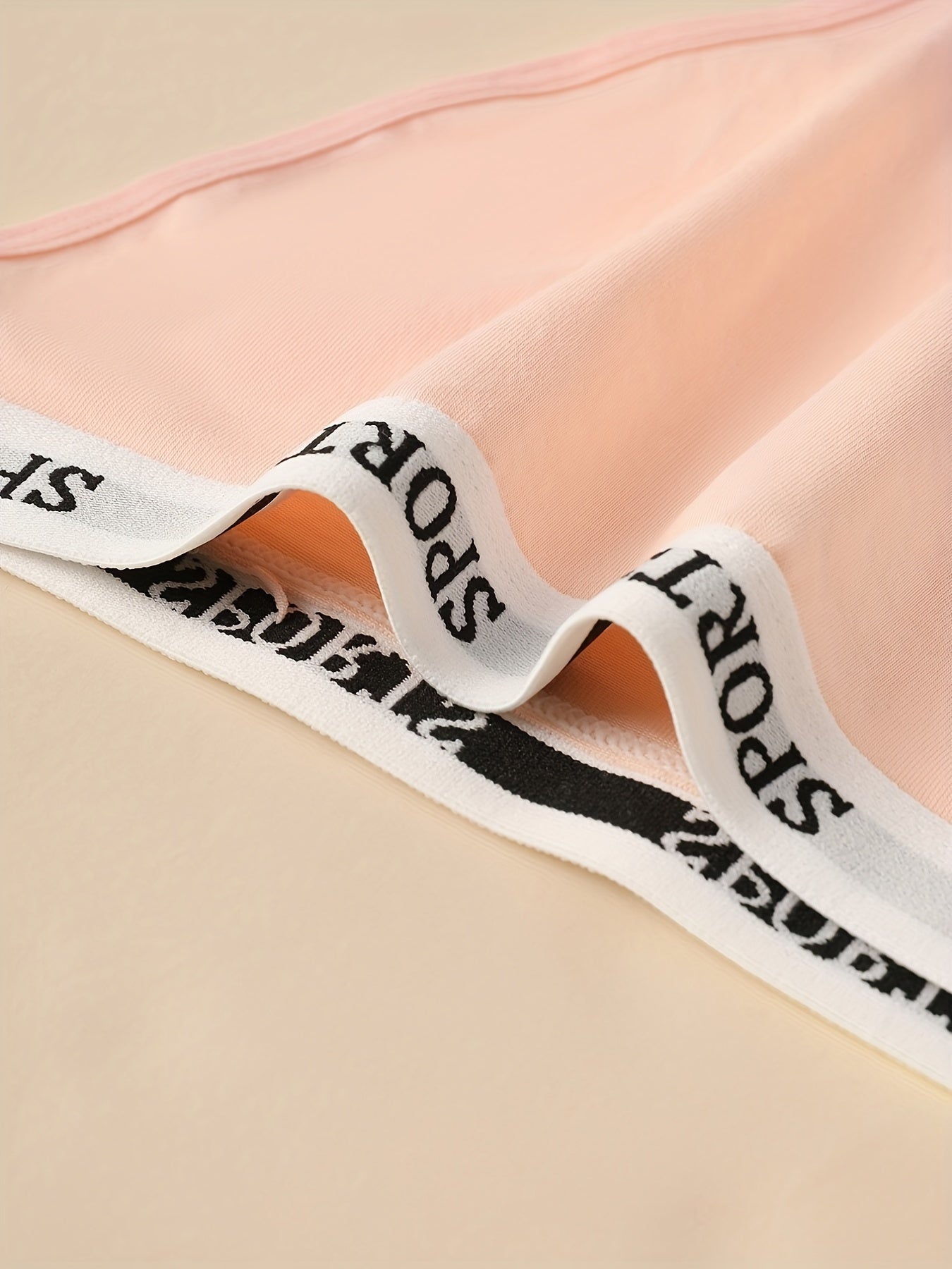 3pcs Letter Print Bikini Panties Stretchy Intimates Women's Lingerie