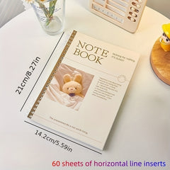 Elegant Loose Leaf Notebook with Crystal Buckle for Your Diary