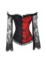 Gothic Flounce Sleeve Corset Bustier Shapewear Top