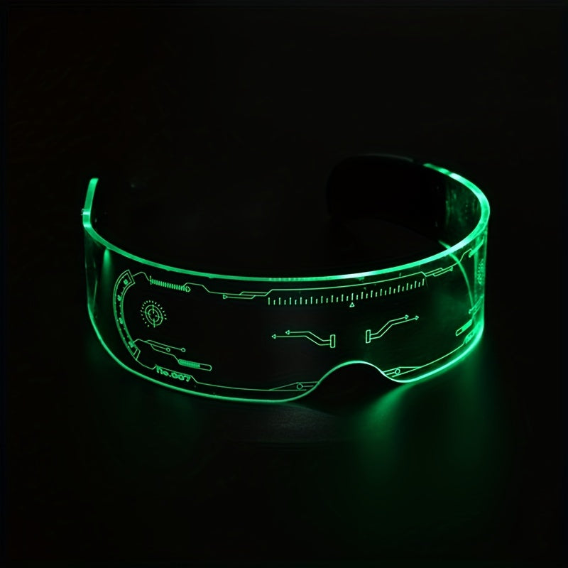 Cyberpunk LED Luminous Glasses Men's Party Costume Accessories