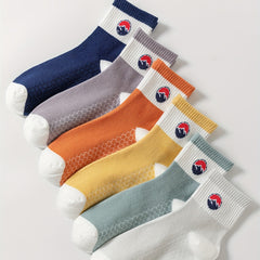 6 Pairs Sports Crew Socks Comfy & Breathable Women's Stockings
