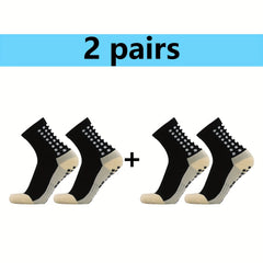 2 Pairs Men's Sports Socks Breathable Non-Slip Thickened