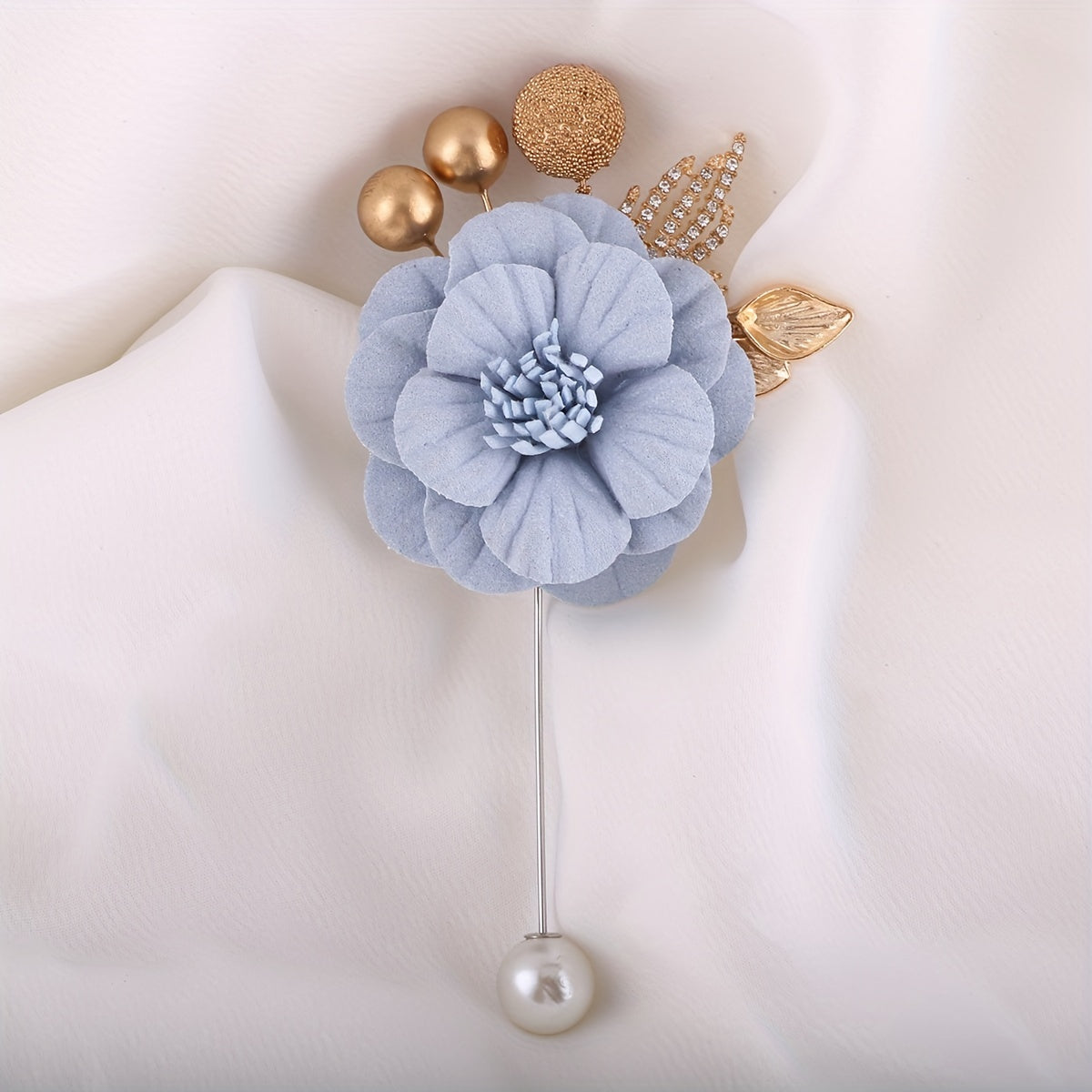 Bridal Flower Faux Pearl Beaded Wristband Rhinestone Jewelry