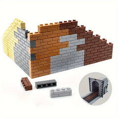 Retro Wall Tiles DIY Puzzle Toy Small Particle City Block Building Set