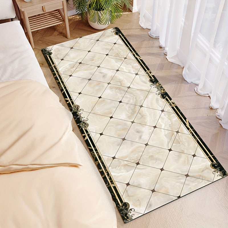 Geometric Runner Area Rug Soft Hallway Kitchen