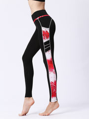 Side Patchwork Pockets High Waist Yoga Pants Butt Lifting