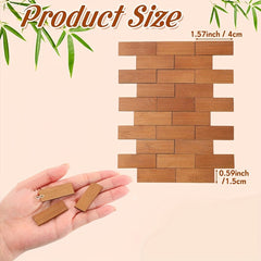 50 Pcs Wooden Flooring Tiles 1:12 Scale Model Accessory for Dollhouse Decoration