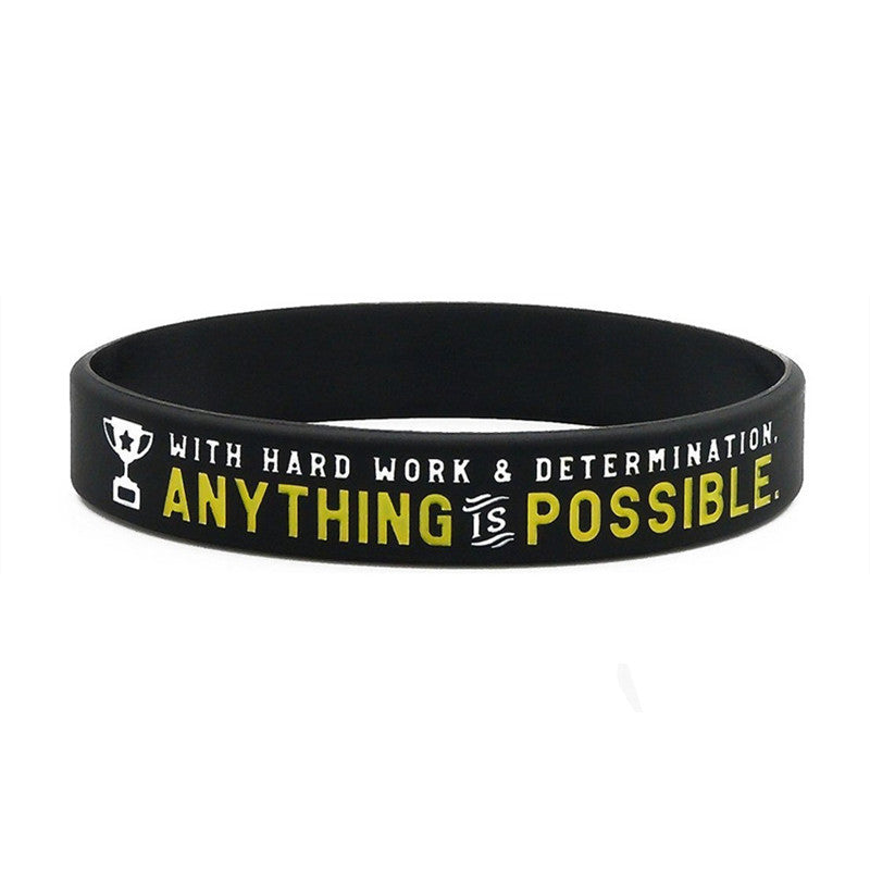Motivational Baseball Silicone Bracelet for Teams & Players