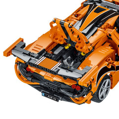 Orange Supercar Racing Building Blocks for Adults & Kids