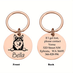 Custom Engraved Stainless Steel Pet ID Tag for Dogs and Cats