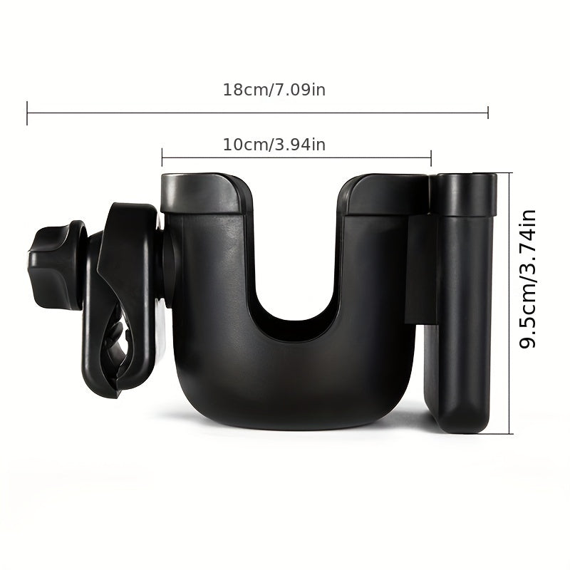 2-in-1 Stroller Cup Holder & Storage Rack
